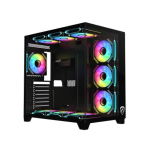 PC POWER ICEBERG V3 GAMING CASE WITH 650W PSU & 10 ARGB (BLACK)